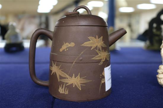A redware teapot